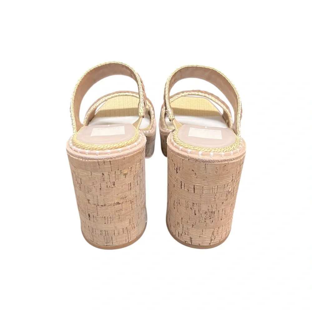 Dolce Vita Whim Heels In Honey Raffia Size 7.5